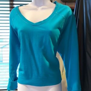 SM bright blue xersion performance sweater v neck